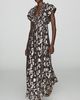 Anthropologie Maeve Metallic Flutter-Sleeve Maxi Dress - 4