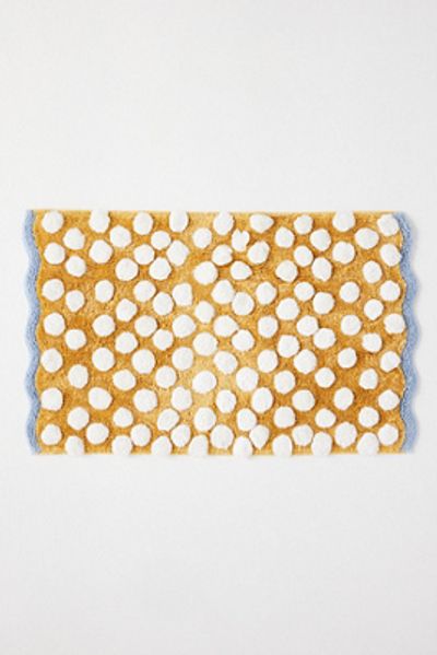 Anthropologie Maeve Polka Dot Tufted Bath Mat