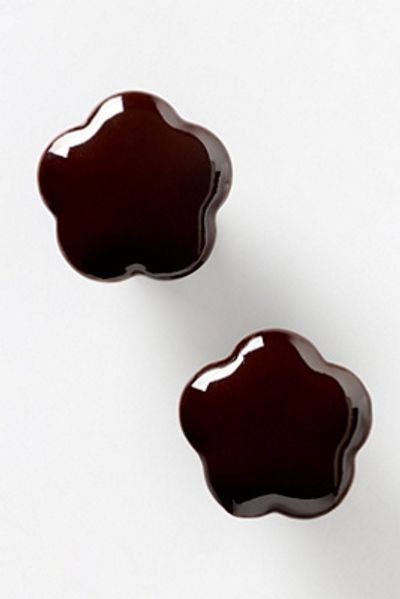 Anthropologie Mari Ceramic Flower Knob, Set of 2