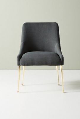 Anthropologie Montauk Performance Linen Elowen Dining Chair