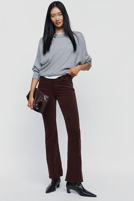 Anthropologie MOTHER The Weekender Corduroy Mid Rise Flare Jeans