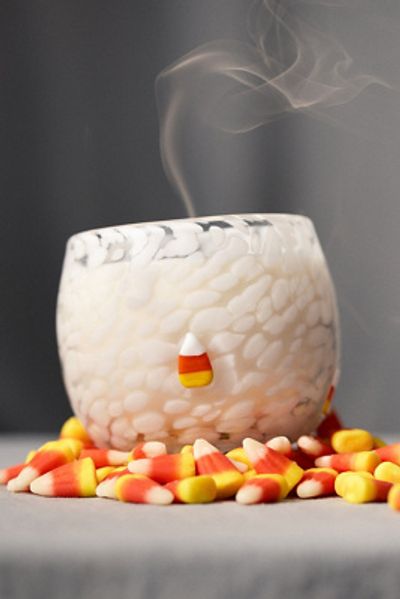 Anthropologie Mystic Confetti Icon Candy Corn Glass Candle