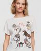 Anthropologie Nikki Ackerman x Maeve Caitlin 100% Cotton Holiday Tee - 1