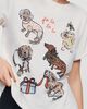 Anthropologie Nikki Ackerman x Maeve Caitlin 100% Cotton Holiday Tee - 2