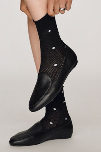 Anthropologie OK Originals Sheer Polka Dot Socks