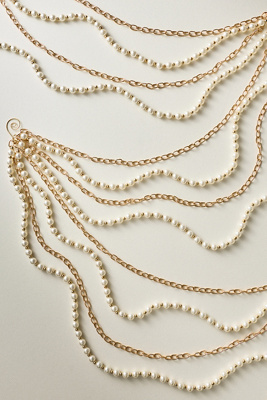 Anthropologie Pearl Swoop Garland