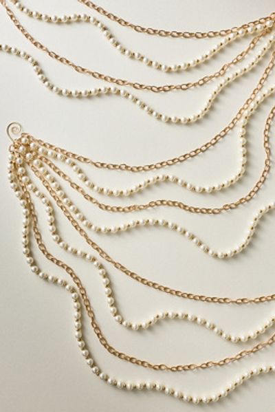 Anthropologie Pearl Swoop Garland
