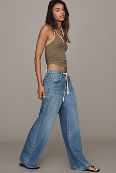 Anthropologie Pistola Jadyn High-Rise Wide-Leg Drawstring Jeans