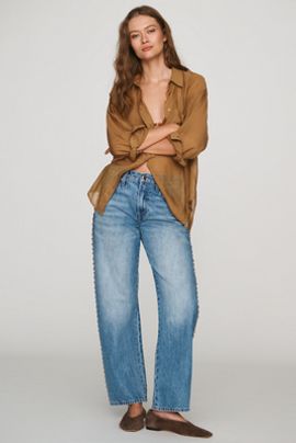 Anthropologie PISTOLA Lexi Mid-Rise Barrel Jeans