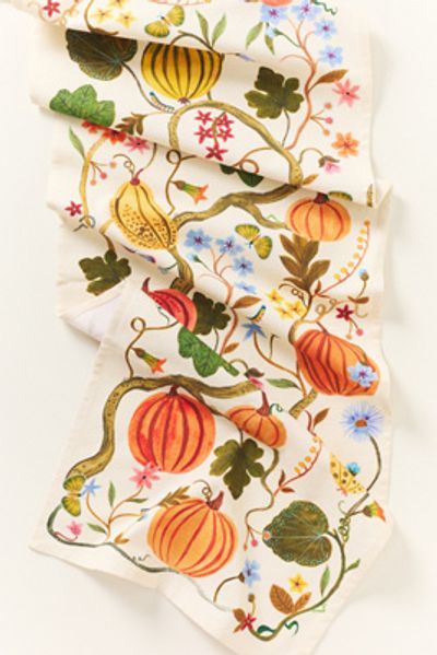 Anthropologie Pumpkins On The Vine Table Runner