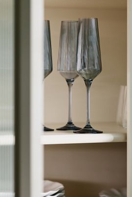 Anthropologie Reflections Flute Glasses, Set of 4