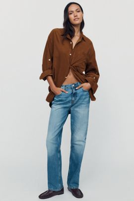 Anthropologie Reformation Leda High-Rise Straight Jeans