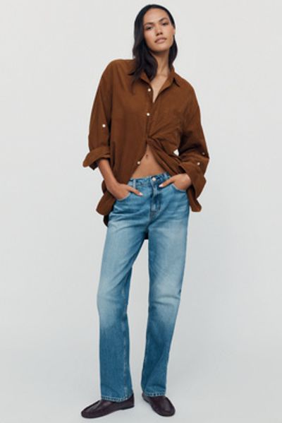Anthropologie Reformation Leda High-Rise Straight Jeans