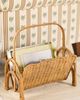 Anthropologie Ripple Rattan Magazine Basket with Handle - 1