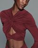 Anthropologie Ronny Kobo Bebe Ruched Twist Crop Top - 3