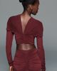 Anthropologie Ronny Kobo Bebe Ruched Twist Crop Top - 4