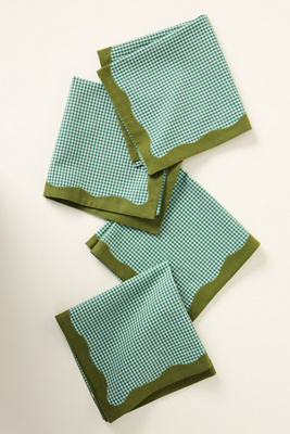 Ruby Scallop-Border Napkins