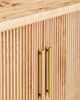 Anthropologie Scout Tall Burl Wood Fluted Bar Cabinet - 4