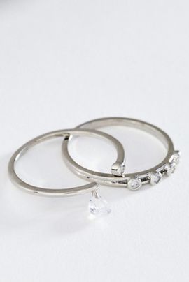Anthropologie Stacked Adjustable Rings, Set of 2