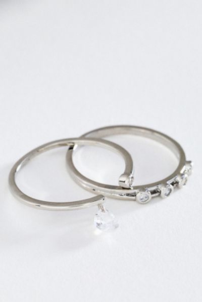 Anthropologie Stacked Adjustable Rings, Set of 2