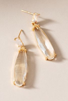 Anthropologie Studio Bride Baguette Dewdrop Earrings