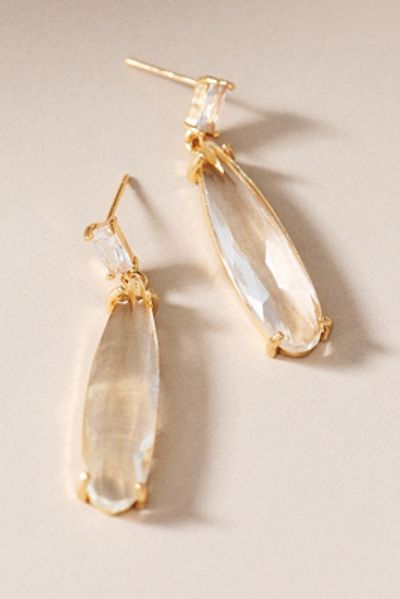 Anthropologie Studio Bride Baguette Dewdrop Earrings
