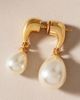 Anthropologie Studio Bride Gilded Asymmetric Pearl Drop Earrings - 2
