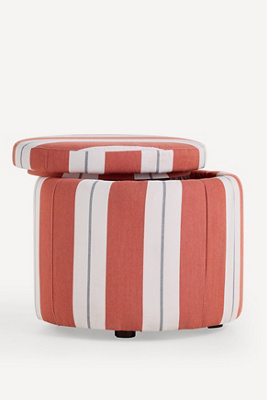 Anthropologie Sunbrella Storage Ottoman - Thumbnail 2