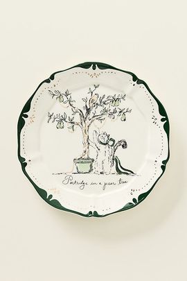 Anthropologie SWINK 12 Days of Christmas Dessert Plates