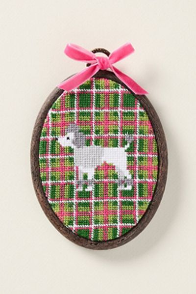 Anthropologie Tartan Animal Cross Stitch Kit