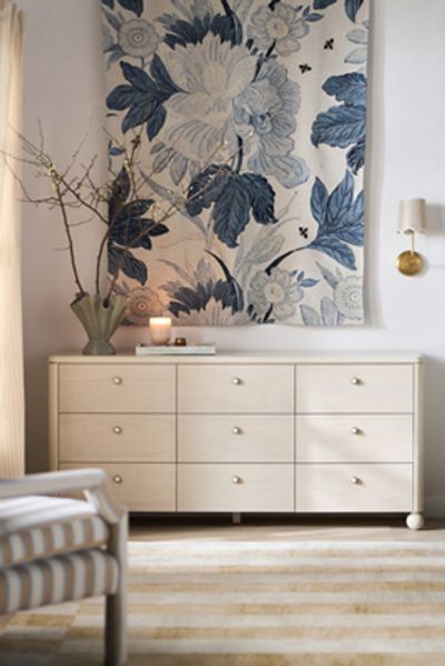 Anthropologie Tasha Lacquer Nine-Drawer Dresser
