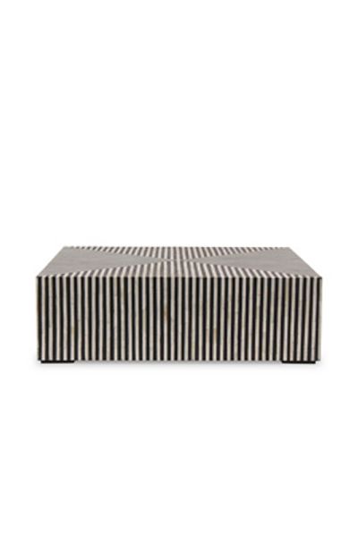 Anthropologie Terning Black & White Coffee Table