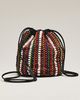 Anthropologie THE GREAT. Beaded Cinched Bucket Bag - 1