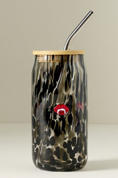 Anthropologie The Mystic Icon Juice Glass Tumbler with Lid