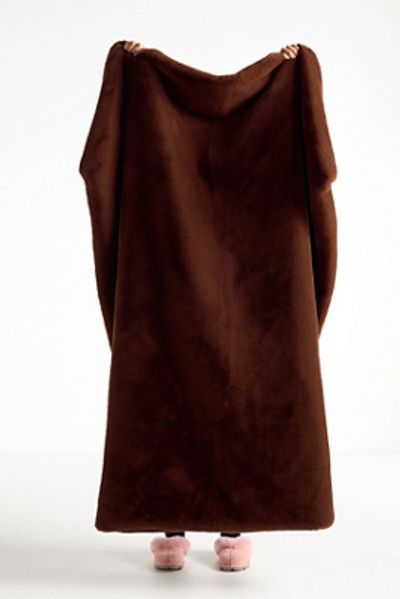 Anthropologie The Sophie Faux Fur Throw Blanket