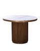 Anthropologie Tower Fluted 42" Round Marble Dining Table - 1