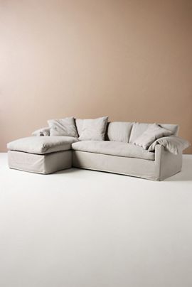 Anthropologie Upcycled Wells Slipcover Reversible Sectional
