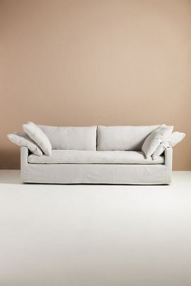 Anthropologie Upcycled Wells Slipcover Sofa