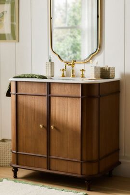 Anthropologie Valencia Marble-Top Single Bathroom Vanity