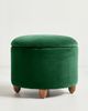 Anthropologie Valencia Velvet Louise Storage Ottoman - 1