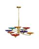 Anthropologie Veneto Layered Colorful Glass Disc Chandelier - 1