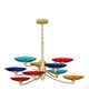 Anthropologie Veneto Layered Colorful Glass Disc Chandelier - 3