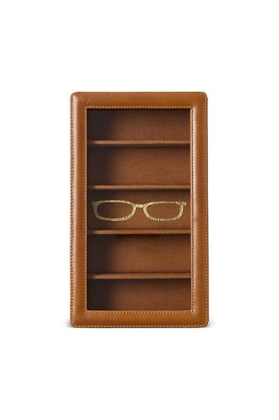 Anthropologie Vercelli Full-Grain Leather Eyewear Organizer Case