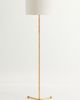 Anthropologie Wrapped Rattan Brass Floor Lamp - 1
