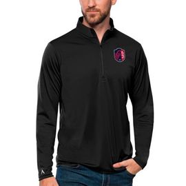 ANTIGUA Men's Antigua Black St. Louis City SC Tribute Quarter-Zip Pullover Top 