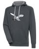 ANTIGUA Men's Antigua Charcoal Philadelphia Eagles Throwback Logo Victory Pullover Sweatshirt  - 1