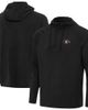 ANTIGUA Men's Antigua Heather Black Georgia Bulldogs Spikes Quarter-Zip Hoodie  - 1