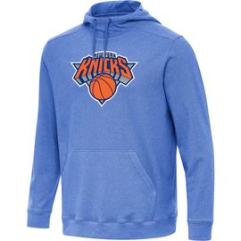 ANTIGUA Men's Antigua Heather Blue New York Knicks Cloud Pullover Hoodie 