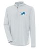 ANTIGUA Men's Antigua Heather Gray Detroit Lions Tidy Quarter-Zip Pullover Hoodie  - 1