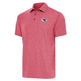 ANTIGUA Men's Antigua Heather Red Kansas City Chiefs Par Polo 